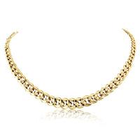 9ct hollow curb necklet cn957 18