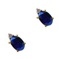 9ct sapphire and diamond oval stud earrings g40 5424 02