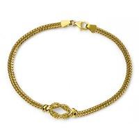 9ct Gold Double Strand Knot Bracelet GB429