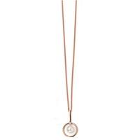 9ct Rose Gold Diamond Freshwater Pearl Circle Pendant GP2014W GN219