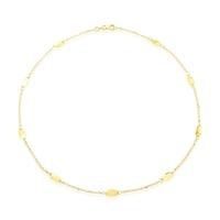 9ct gold chain oval disc necklet cn929 17