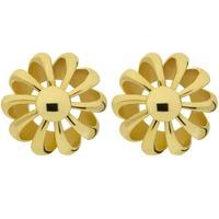 9ct Yellow Gold Openwork Floral Stud Earrings E40-5357