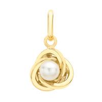 9ct Gold Freshwater Pearl Knot Pendant 1-63-5954