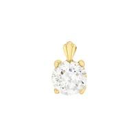 9ct gold 5mm round cubic zirconia pendant 1622712