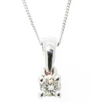 9ct White Gold Stainless Steel 0.10ct Diamond Pendant 1304P-9W-DQ1010