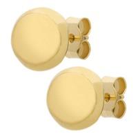 9ct yellow gold 6mm dome stud earrings e40 5310