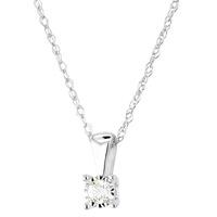 9ct White Gold Diamond 0.10ct Pendant P4918D-9W-010G