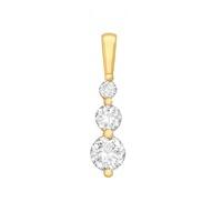 9ct Gold Cubic Zirconia Trilogy Pendant 1.62.4114