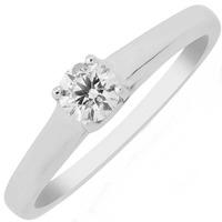 9ct White Gold Solitaire Diamond 0.25ct Ring DR865W O