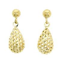 9ct Yellow Gold Openwork Teardrop Earrings 10.02.127