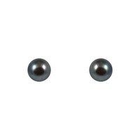 9ct yellow gold black pearl earrings