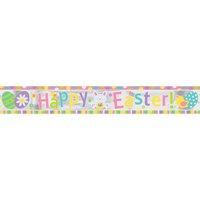 9ft Happy Easter Foil Banner