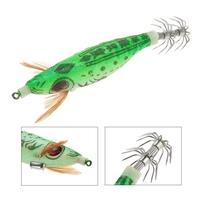 9g/10cm Outdoor Hard Fishing Bait Cloth Wrapped PVC Shrimp Prawn Fishing Baits Noctilucent Squid Fshing Lure Jig Hooks Corlorful