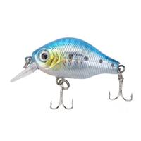 9g 6.2cm Lifelike Hard Fishing Lure Chubby Fatty Crank Bait Tackle with Treble Hooks