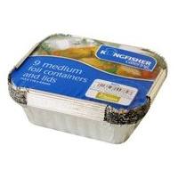 9in Medium Foil Food Containers & Lids