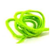 9mm Pure Wool Felt Wired Cord Bright Green