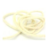 9mm pure wool felt wired cord ivory