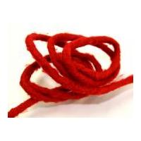 9mm Pure Wool Felt Wired Cord Red