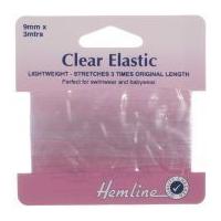 9mm hemline plastic swimwear elastic 3m clear