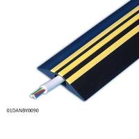 9m Hazard Identity Cable Cover Black, Yellow Stripes - 1 Hole 16 x 8mm
