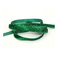 9mm luxurious glitter tinsel ribbon 5m green