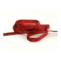 9mm luxurious glitter tinsel ribbon 5m red