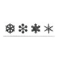 9mm Bertie's Bows Christmas Snowflake Grosgrain Ribbon Silver & White