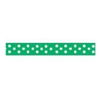 9mm celebrate grosgrain with spots ribbon lime