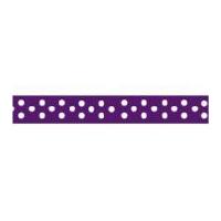 9mm Celebrate Grosgrain With Spots Ribbon Purple