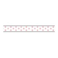 9mm Celebrate Grosgrain With Spots Ribbon White & Red