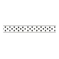 9mm celebrate grosgrain with spots ribbon white black