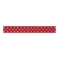 9mm Celebrate Grosgrain with Spots Ribbon Red