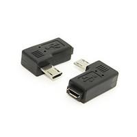 9mm Long Connector 90 Degree Left Angled Micro USB 2.0 5Pin Male to Female Extension Adapter Free Shipping