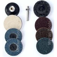 9pc Piece Tool Sand Sanding Buff Buffing Prepping Drill Kit Set