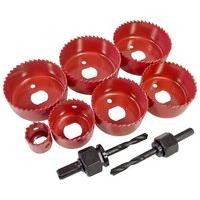 9pc Heavy Duty Hole Saw Set - Carbon Steel