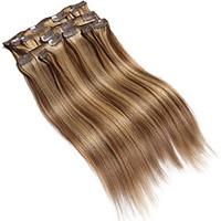 9Pcs/Set Deluxe 120g F4/27 Mixed Brown Balayage Hair Clip In Hair Extensions 16\