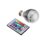 9W E26/E27 LED Globe Bulbs Integrate LED 500 lm RGB Remote-Controlled AC 85-265 V