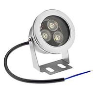 9W Underwater Lights 3 High Power LED 800 lm Cool White Waterproof AC 12 V