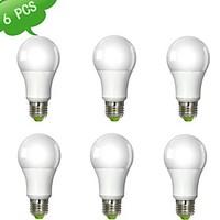 9W E26/E27 LED Globe Bulbs A60(A19) 1 COB 820 lm Warm White Dimmable AC 220-240 V 6 pcs
