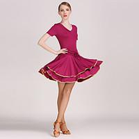 a drawstring latin dance dress clothes silk milk quality