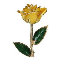 a yellow 12inch 24kt gold trimmed rose