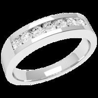 A breathtaking Round Brilliant Cut diamond eternity ring in platinum (In stock)