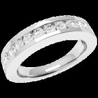 A breathtaking Round Brilliant Cut diamond eternity ring in platinum (In stock)