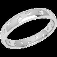 A unique diamond set ladies wedding ring in 18ct white gold (In stock)