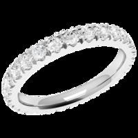 A classic Round Brilliant Cut diamond set eternity/wedding ring in 18ct white gold (In stock)