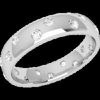 A unique diamond set ladies wedding ring in platinum (In stock)