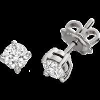 A timeless pair of Round Brilliant Cut diamond earrings in 18ct white gold (In stock)