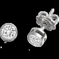 A stylish pair of Round Brilliant Cut diamond earrings in 18ct white gold (In stock)