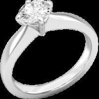 A classic Round Brilliant Cut solitaire diamond ring in platinum (In stock)