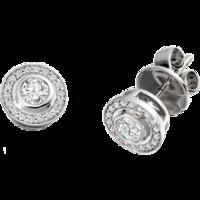 A stunning pair of Round Brilliant Cut diamond earrings in 18ct white gold (In stock)